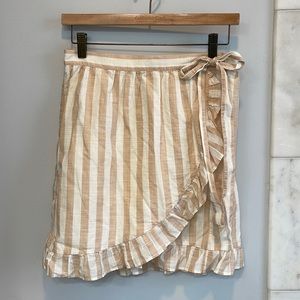 J. Crew | Striped Wrap Skirt